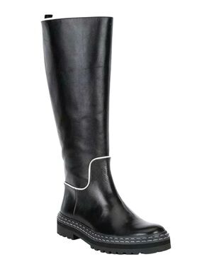 ANTONIO MELANI Black Tall Leather Heeled Boots